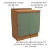 Balcao Com Tampo 2 Portas 80 cm Maxxi G744 Canela Verde Kappesberg