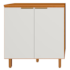 Balcao Com Tampo 2 Portas 80 cm MDF Bari Freijo Off Acetinado POLIMAN