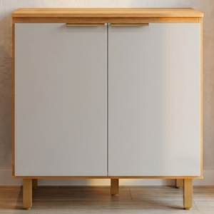 Balcao Com Tampo 2 Portas 80 cm MDF Bari Freijo Off Acetinado POLIMAN