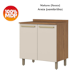 Balcao Com Tampo 2 Portas 80 cm Requinte Nature Areia Henn