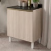 Balcão Com Tampo 2 Portas MDF 60 cm Kali 1222022 Bianco TOQ Nicioli