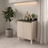 Balcão Com Tampo 2 Portas MDF 60 cm Kali 1222022 Bianco TOQ Nicioli