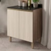 Balcão Com Tampo 2 Portas MDF 60 cm Kali 1222022 Carvalho TOQ Bianco Nicioli