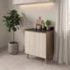 Balcão Com Tampo 2 Portas MDF 60 cm Kali 1222022 Carvalho TOQ Bianco Nicioli