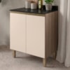 Balcão Com Tampo 2 Portas MDF 60 cm Kali 1222022 Carvalho TOQ Off White Nicioli