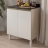 Balcão Com Tampo 2 Portas MDF 70 cm Kali 1222122 Bianco TOQ Branco Nicioli