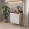 Balcão Com Tampo 2 Portas MDF 70 cm Kali 1222122 Bianco TOQ Branco Nicioli