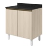 Balcão Com Tampo 2 Portas MDF 70 cm Kali 1222122 Bianco TOQ Nicioli