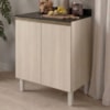 Balcão Com Tampo 2 Portas MDF 70 cm Kali 1222122 Bianco TOQ Nicioli