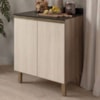 Balcão Com Tampo 2 Portas MDF 70 cm Kali 1222122 Carvalho TOQ Bianco Nicioli