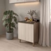 Balcão Com Tampo 2 Portas MDF 70 cm Kali 1222122 Carvalho TOQ Bianco Nicioli