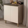 Balcão Com Tampo 2 Portas MDF 70 cm Kali 1222122 Carvalho TOQ Off White Nicioli