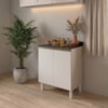 Balcão Com Tampo 2 Portas MDF 80 cm Kali 1222322 Bianco TOQ Branco Nicioli