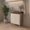 Balcão Com Tampo 2 Portas MDF 80 cm Kali 1222322 Carvalho TOQ Bianco Nicioli