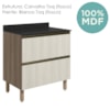 Balcao Com Tampo 2G 80cm MDF Kali 16412 Carvalho Toq Bianco Toq Nicioli