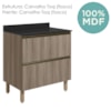 Balcao Com Tampo 2G 80cm MDF Kali 16412 Carvalho Toq Carvalho Toq Nicioli