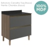 Balcao Com Tampo 2G 80cm MDF Kali 16412 Carvalho Toq Chumbo Nicioli