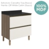 Balcao Com Tampo 2G 80cm MDF Kali 16412 Carvalho Toq Off White Cetim Nicioli