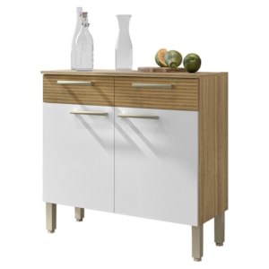 Balcao Com Tampo 2P 2G 91 cm Nala Freijo Supremo Cp Ripado Freijo KTP Balcao Com Tampo 2P 2G 91 cm Nala Freijo Supremo Cp Ripado Freijo KTP