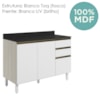 Balcao Com Tampo 2P 3G 120cm MDF Kali 16417 Bianco Toq Branco Uv Nicioli