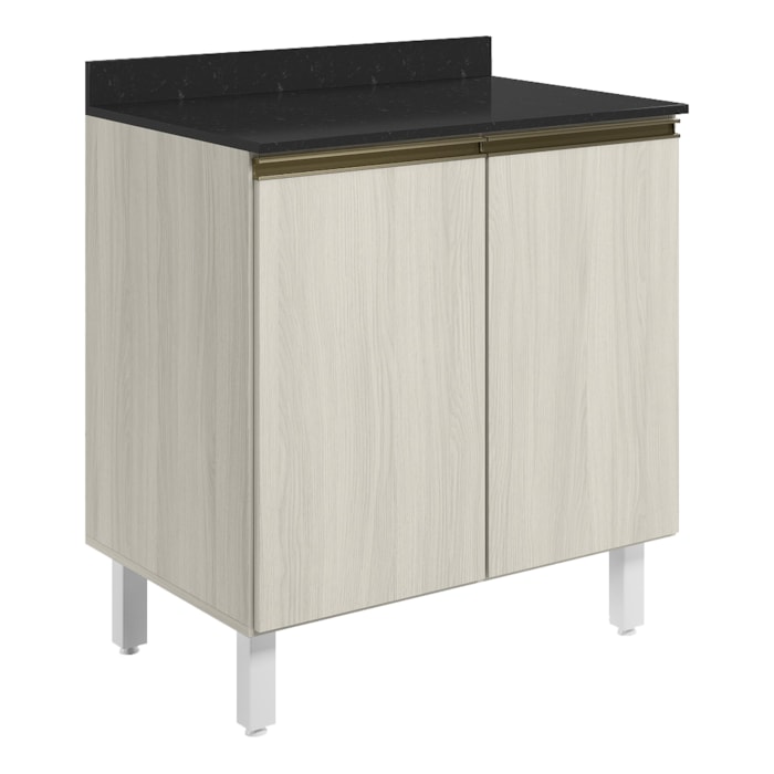 Balcao Com Tampo 2P 60 cm MDF Kali 12220 Bianco Toq Bianco Toq Nicioli