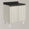Balcao Com Tampo 2P 60 cm MDF Kali 12220 Bianco Toq Bianco Toq Nicioli