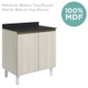 Balcao Com Tampo 2P 60 cm MDF Kali 12220 Bianco Toq Bianco Toq Nicioli