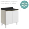 Balcao Com Tampo 2P 60 cm MDF Kali 12220 Bianco Toq Branco Uv Nicioli