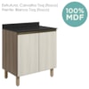 Balcao Com Tampo 2P 60 cm MDF Kali 12220 Carvalho Toq Bianco Toq Nicioli