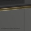 Balcao Com Tampo 2P 60 cm MDF Kali 12220 Carvalho Toq Chumbo Nicioli