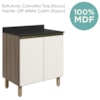 Balcao Com Tampo 2P 60 cm MDF Kali 12220 Carvalho Toq Off White Cetim Nicioli