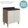 Balcao Com Tampo 2P 70 cm MDF Kali 12221 Carvalho Toq Bianco Toq Nicioli