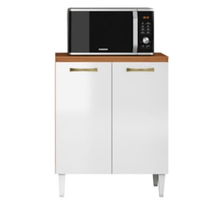 Balcao Com Tampo 2P 70 cm MDP Atenas Cinamomo Branco ARMoveis