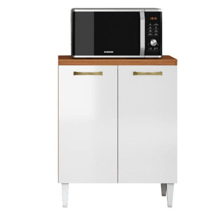 Balcao Com Tampo 2P 70 cm MDP Atenas Cinamomo Branco ARMoveis