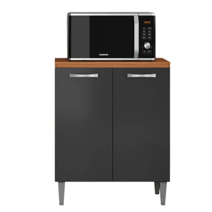 Balcao Com Tampo 2P 70 cm MDP Atenas Cinamomo Grafite ARMoveis