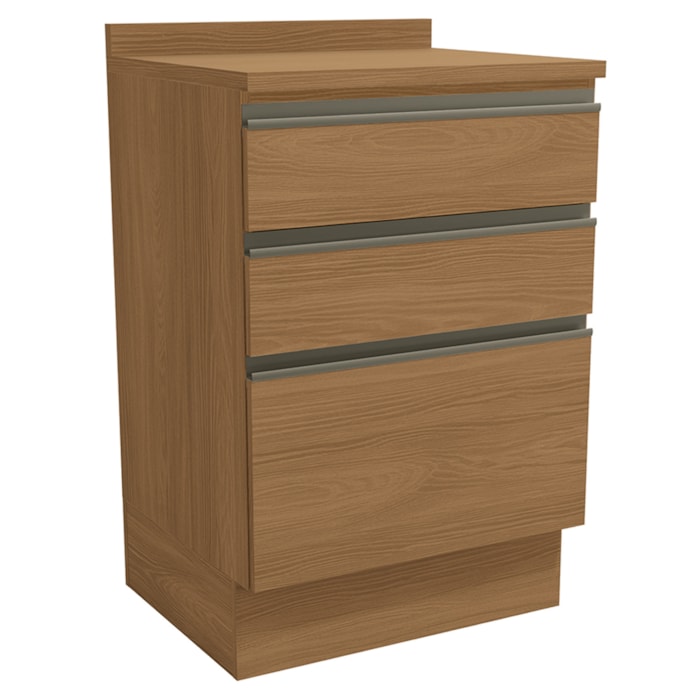 Balcao Com Tampo 3 Gavetas 60 cm Maxxi G743 Canela Kappesberg