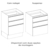 Balcao Com Tampo 3 Gavetas 60 cm Maxxi G743 Canela Kappesberg