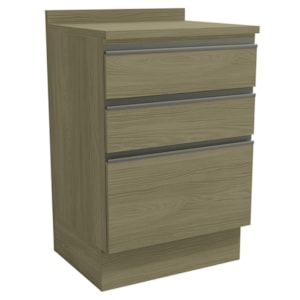 Balcao Com Tampo 3 Gavetas 60 cm Maxxi G743 Nogal Kappesberg