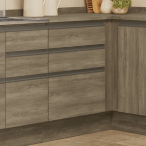 Balcao Com Tampo 3 Gavetas 60 cm Maxxi G743 Nogal Kappesberg