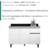Balcao Com Tampo 3 Portas 1 Gaveta 120 cm Canada Branco RUDK