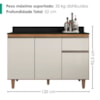 Balcao Com Tampo 3 Portas 1 Gaveta 120 cm Canada Cedro Areia RUDK