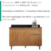 Balcao Com Tampo 3 Portas 1 Gaveta 120 cm Canada Cedro RUDK