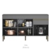 Balcao Com Tampo 3 Portas 1 Gaveta 150 cm Line Gris KTP
