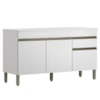 Balcao Com Tampo 3 Portas 1 Gaveta 150 cm Line Supremo KTP