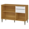 Balcao Com Tampo 3 Portas 2 Gavetas 120 cm MDF 2006806 Cinamomo Branco ARMoveis