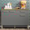 Balcao Com Tampo 3P 1G 120 cm Versalhes Freijo Gris KTP