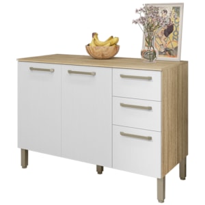 Balcao Com Tampo 3P 2G 120 cm Mad Versalhes Freijo Supremo KTP Balcao Com Tampo 3P 2G 120 cm Mad Versalhes Freijo Supremo KTP