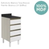 Balcao Com Tampo 4 Gavetas 40 cm MDF 16410 Bianco Toq Branco Uv Nicioli
