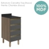 Balcao Com Tampo 4 Gavetas 40 cm MDF 16410 Carvalho Toq Chumbo Nicioli