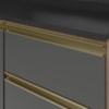 Balcao Com Tampo 4 Gavetas 40 cm MDF 16410 Carvalho Toq Chumbo Nicioli